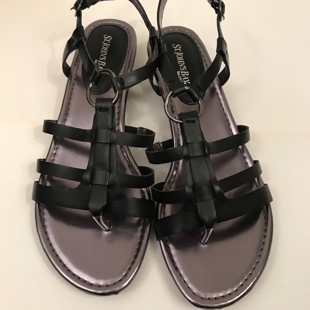 New St. John's Bay women's size 10 M black sandals